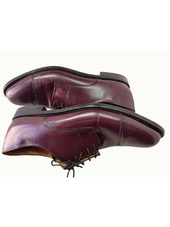Cole Haan Mens Dress Shoes 12D Burgundy Leather Oxford Vintage Made in India main image 5